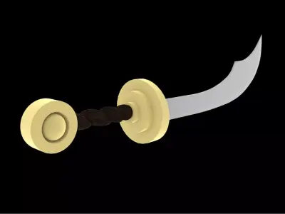 Scimitar sword 3D model purchase
