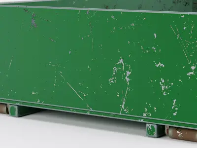 Skip V5 - Realistic Metal Waste Container 3D model
