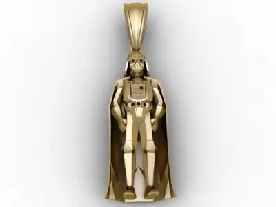 Sci-Fi Dark Warrior Pendant 3D Printable Model 3D print model