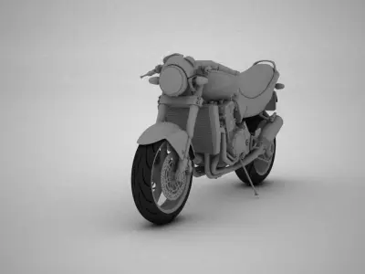 Auto Bike Low-poly 3D model