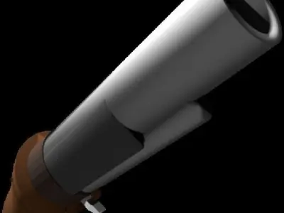 Low Poly ShotGun telescope Free 3D model