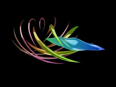 crystal made in Blender 3D 3D model