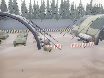 War Low Poly Pack Low-poly 3D model