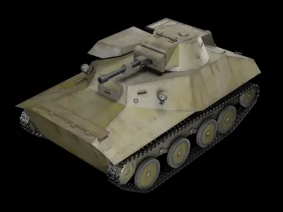 Tank T-40 Low-poly 3D model