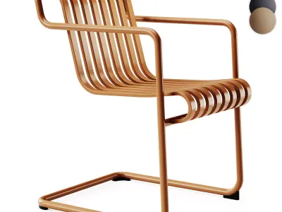 Hay Palissade Cantilever Dining Armchair 3D model