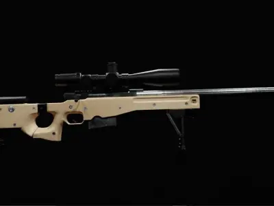 AWM sniper gun 3D model