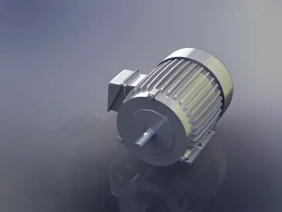 2 HP Motor Free 3D model