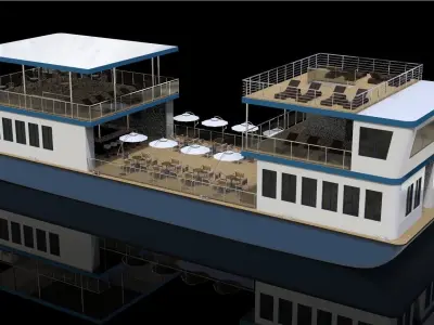 tour boat  3D model