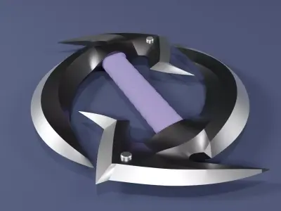 Dual sickle shadow fang 3D model for game 3D model