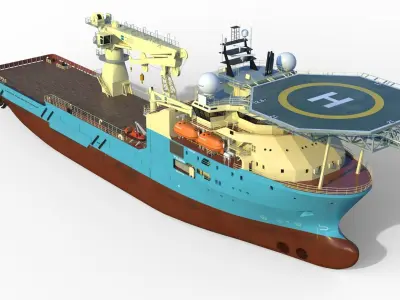 Offshore Platform Supply Vessel 3D model