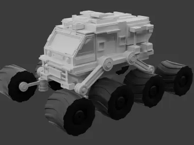 Rover Science Fiction 3D model
