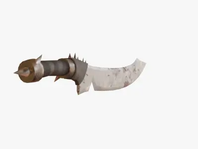 Post-Apocalyptic Machete Low-poly 3D model purchase