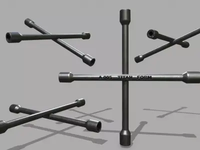 Lug Wrench Low-poly 3D model buy