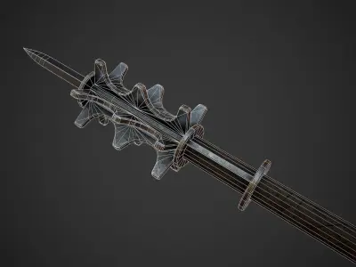 Eveningstar Two-Handed Mace Low-poly 3D model