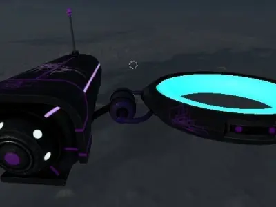 Drone Sci-fi Electric Low-Poly 3D Model Low-poly 3D model