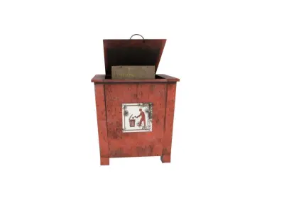 trash bin Low-poly 3D model