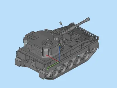 SELF PROPELLED GUN Low-poly 3D model