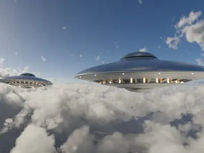 UFO Spaceship - Flying Saucer - Ovni - Nave Espacial  Low-poly 3D model
