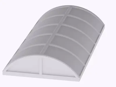 HO Long dome skylight train model  3D print model