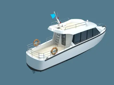 Yacht 16 person 3D model
