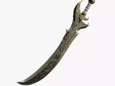 Sword Low-poly 3D model 101