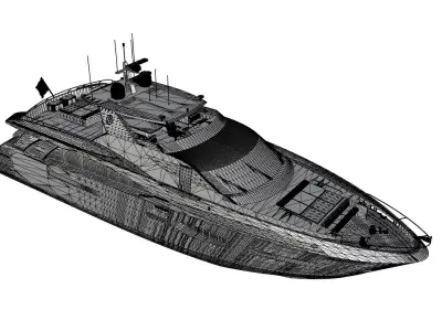 80 Foot Pilothouse Motor Yacht 3D model