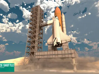 Space shuttle - modular rocket 3D model