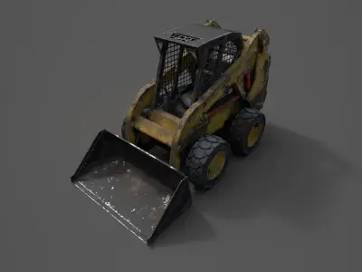Skid Steer Loader Low-poly 3D model purchase