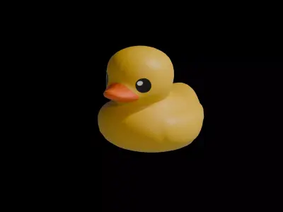 Cartoon rubber duck - stylized 3D model for blender - Game ready Free low-poly 3D model