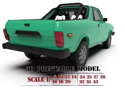 Brat 1981 vehicle STL pickup truck scale Car   3D print model