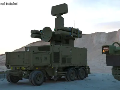 Crotale NG Air Defense Missile System 3D model