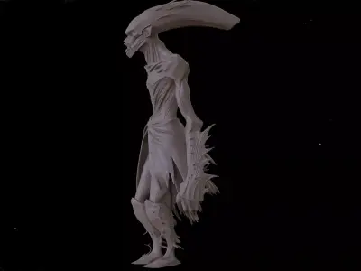 Alien Wraith Creature  Dark Sci-Fi  3D print model