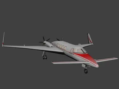 Beechcraft Starship Free low-poly 3D model