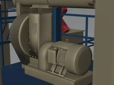Feed Sanitization Full Machine Low-poly 3D model