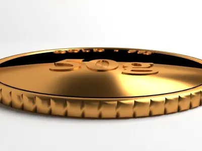 Goldcoin 50gram 3D model