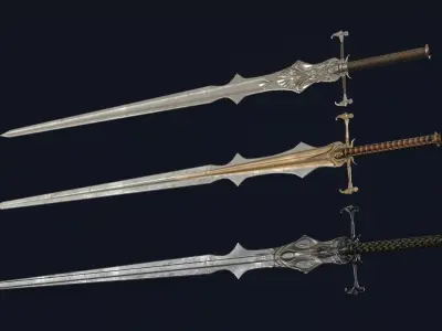 Dark Lord Sword Low-poly 3D model