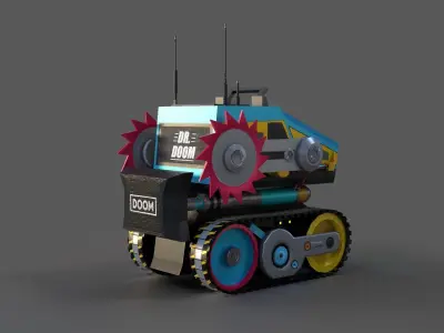 Battle Bot - Dr Doom Low-poly 3D model