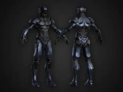 SciFi Trooper Low-poly 3D model
