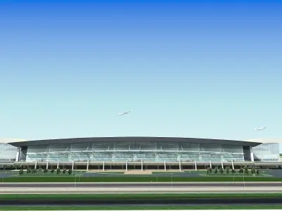 International Airport  Low-poly 3D model