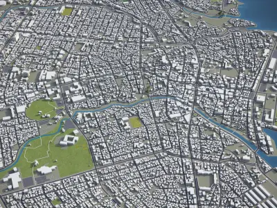 Jeju - island and city 3D model