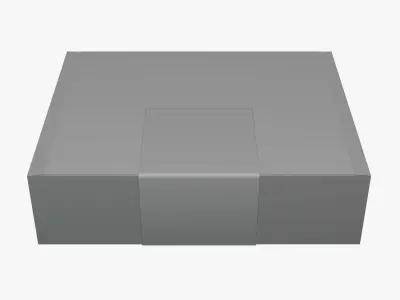 Basic Box Label - Geometry Only No Textures No Materials 3D model