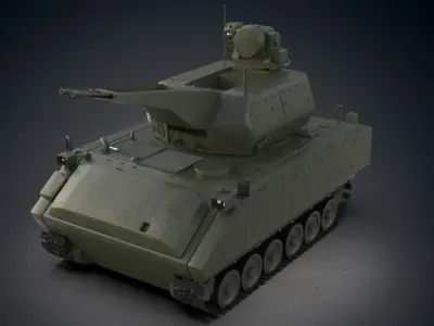 Korkut Air Defense Weapon Low-poly 3D model