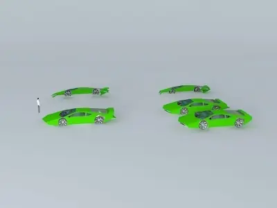 Futuristic sports car Free 3D model