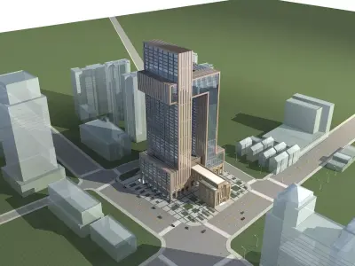 Office Building 3D model 398