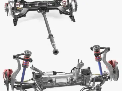 Car Suspension Assembly 3D model