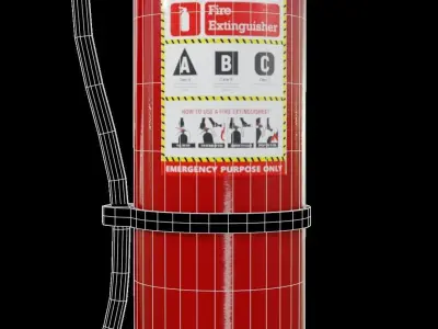 Fire Extinguisher Game Ready Low-poly 3D model purchase