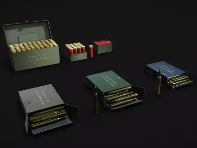 Ammo Kits Low-poly 3D model