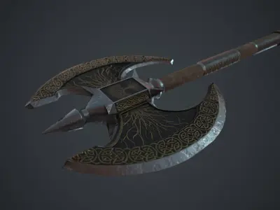Axe Fantasy Game 3d model Low-poly 3D model Low-poly 3D model buy