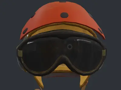 Flight deck Helmet Low-poly 3D model