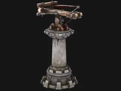 Ballista Tower Pack Low-poly 3D model